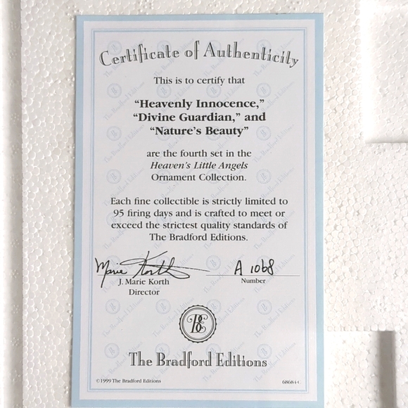 The Bradford Edition NIB Certificate, numbered, signed - Picture 6 of 7